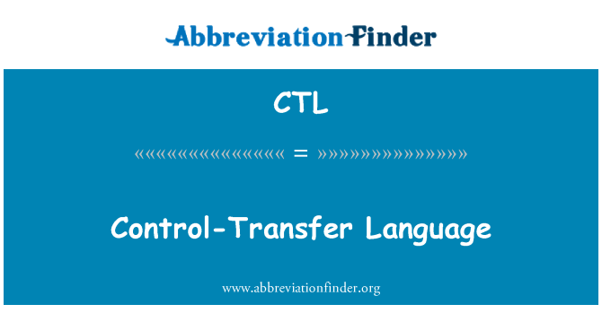 CTL: Control-Transfer keel