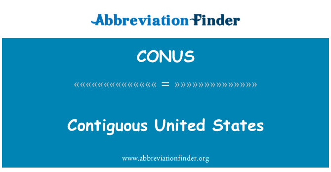 CONUS: L-Istati Uniti kontigwi