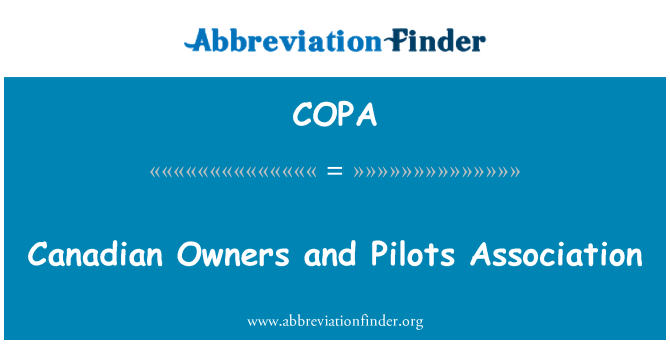 COPA: Kanadský vlastníci a piloti asociace