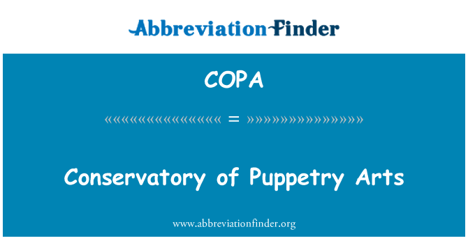 COPA: Triq il-Konservatorju ta ' Puppetry ta ' l-Arti
