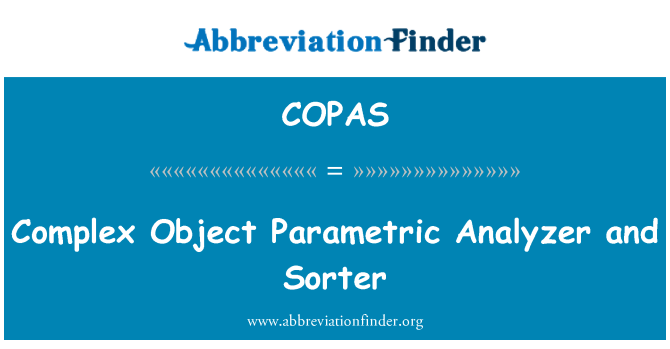 COPAS: Komplekse objekt parametrisk Analyzer og sorteringsanlæg