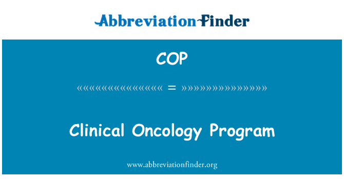 COP: Clinical Oncology Program