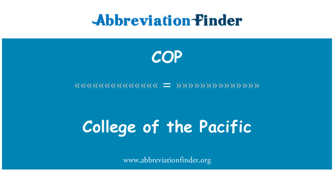 COP: College of the Pacific