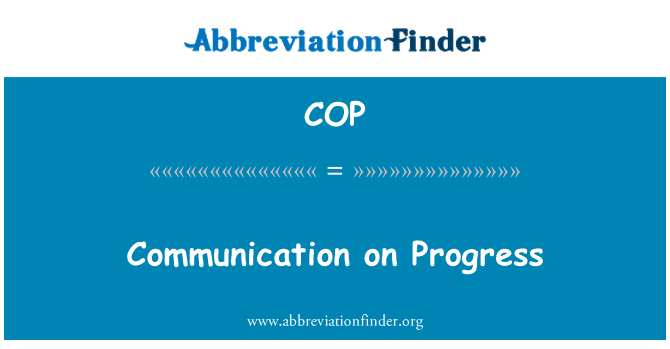 COP: Comunicación sobre el progreso