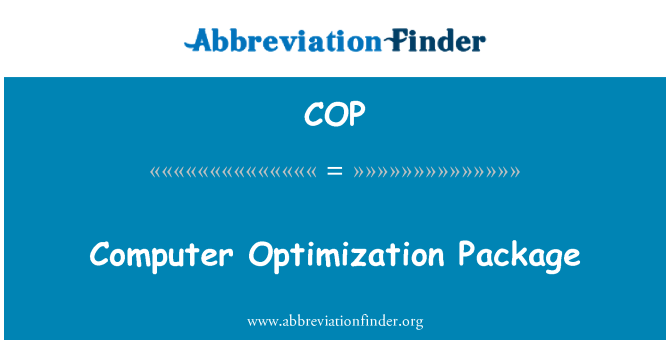 COP: Paquet d'optimisation informatique