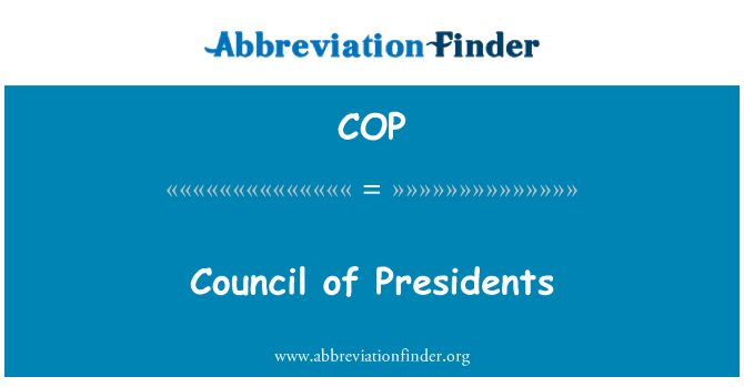 COP: Consiliului preşedinţilor