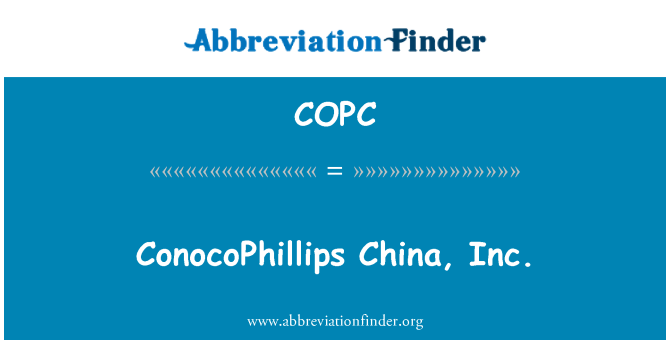 COPC: ConocoPhillips China, Inc.