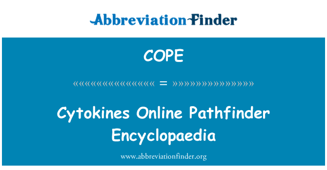 COPE: Cytokines Online Pathfinder Ansiklopedi