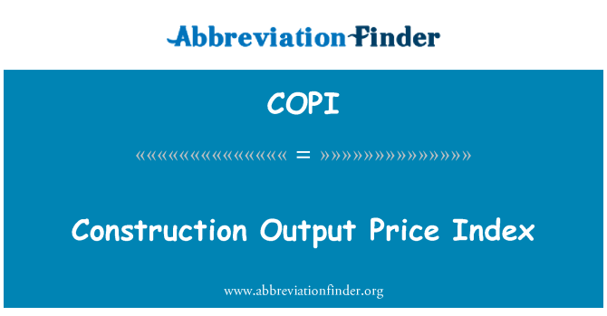 COPI: Stavební produkce cenový Index