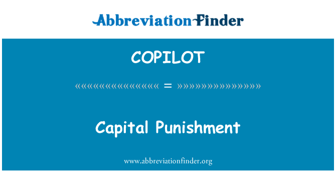 COPILOT: Trest smrti
