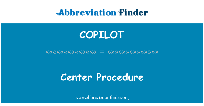 COPILOT: Centrum postup