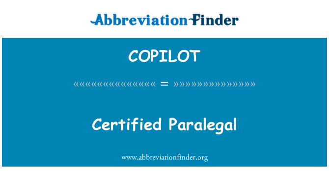 COPILOT: Certified Paralegal