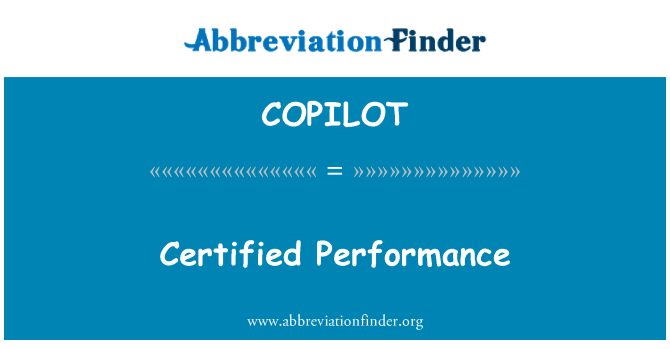 COPILOT: Sertificēts Performance