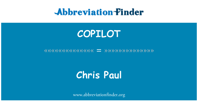 COPILOT: Chris Paul