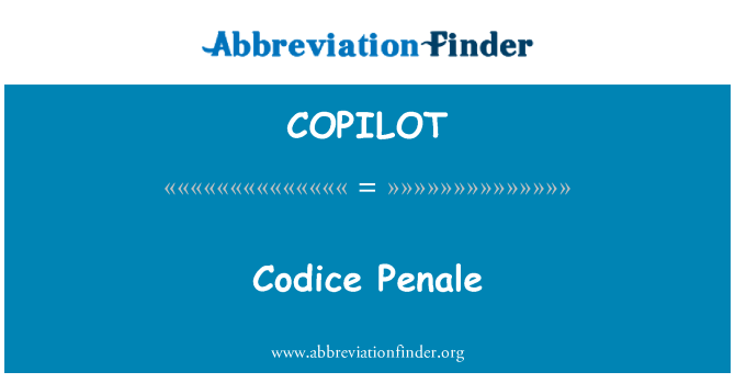 COPILOT: Codice Penale