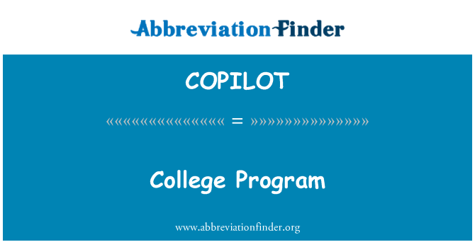 COPILOT: College Program