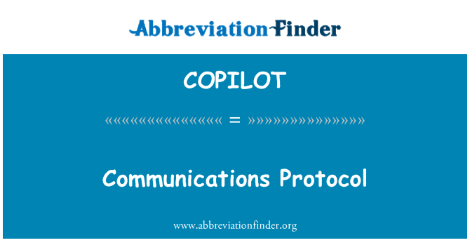 COPILOT: Protokol komunikasi