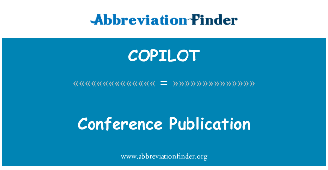 COPILOT: Piblikasyon konferans