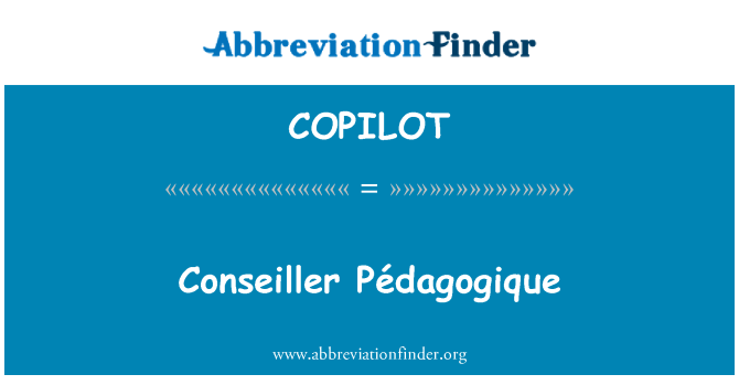 COPILOT: Conseiller Pédagogique