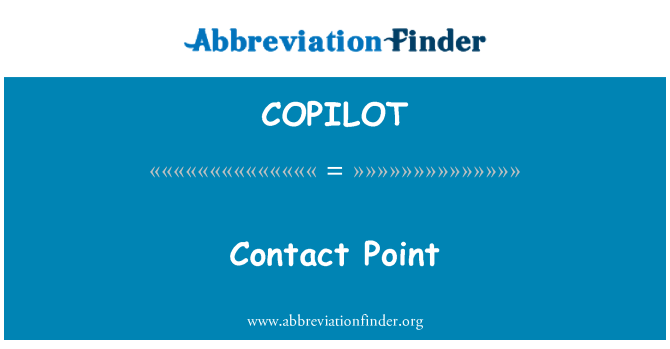 COPILOT: Kontaktpunkt