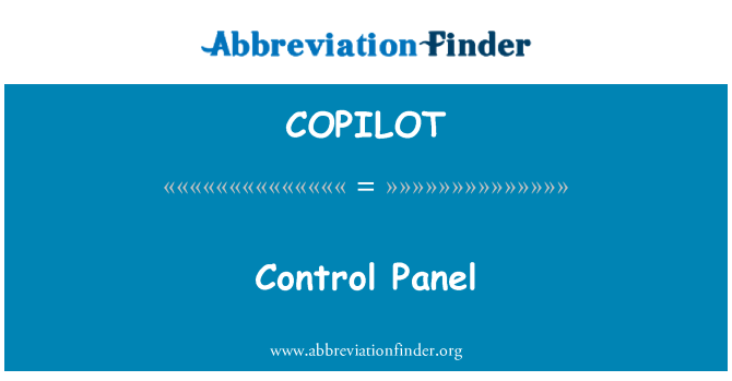 COPILOT: Panel Kawalan
