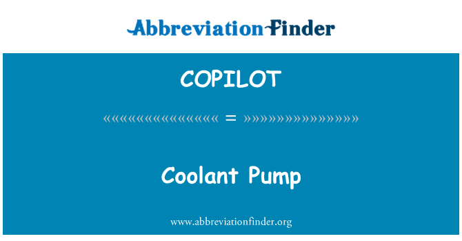 COPILOT: Pompa liquido refrigerante