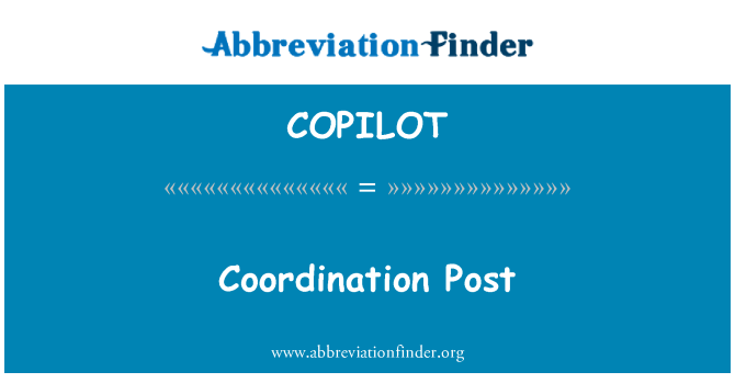 COPILOT: Koordinace Post