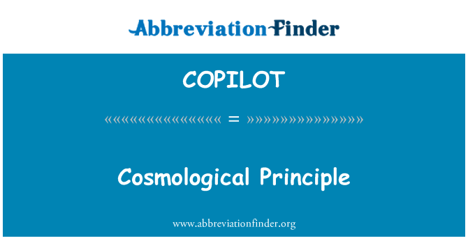 COPILOT: Kosmologi prinsip