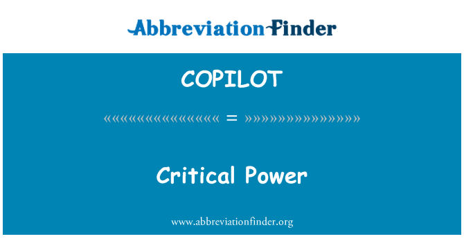 COPILOT: Pouvwa kritik