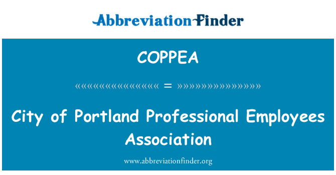COPPEA: City of Portland Professional Employees Association