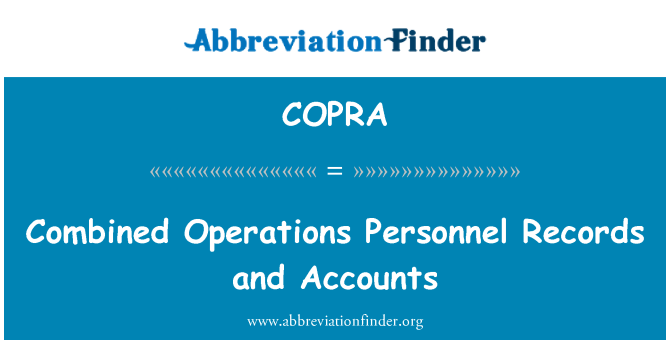 COPRA: Operasyon Combinée pèsonèl dosye Et Comptes
