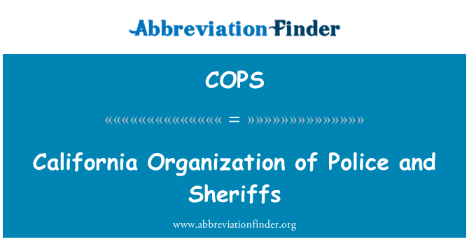 COPS: Òganizasyon Californie D' polis Et les