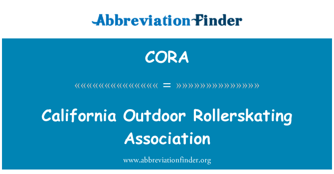 CORA: Калифорния открит Rollerskating асоциация