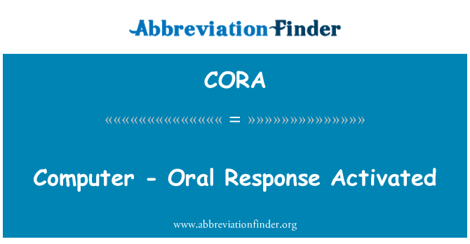 CORA: คอมพิวเตอร์ - ตอบปากเรียก