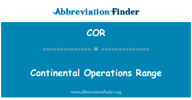 COR: Obseg operacij Continental