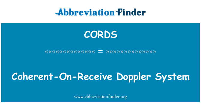 CORDS: Skladen na prejemanje Doppler sistem