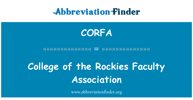 CORFA: College 的洛磯山脈學院協會