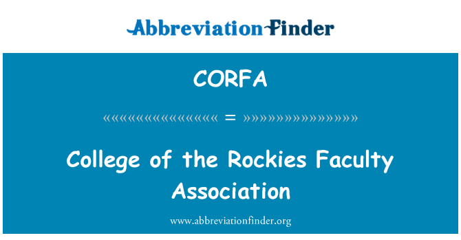 CORFA: College van de Rockies faculteit Association