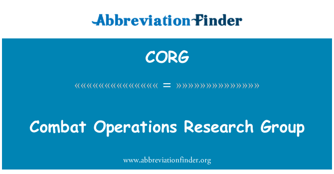 CORG: Walki Operations Research Group