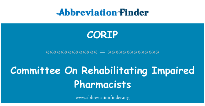 CORIP: کمیته در بازسازی اختلال داروسازان