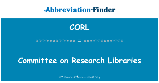 CORL: Commissione per le biblioteche di ricerca