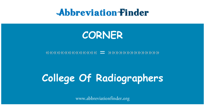 CORNER: המכללה של Radiographers