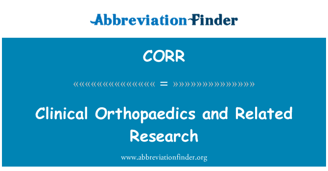 CORR: 臨床骨科及相關的研究