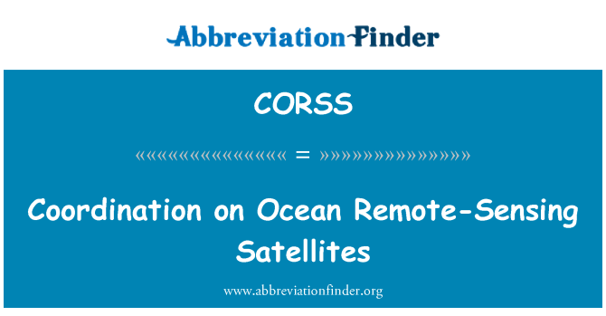 CORSS: Koordinering på havet fjernkontroll-Sensing satellitter