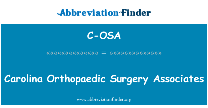 C-OSA: Carolina-Orthopädische Chirurgie-Associates