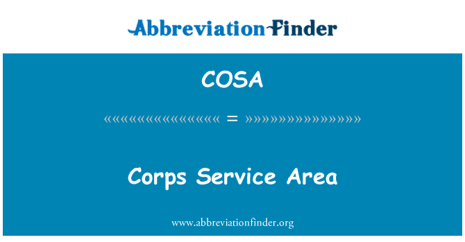 COSA: Corps Service Area