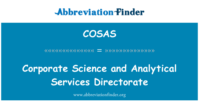 COSAS: کارپوریٹ سائنس اور تجزیاتی خدمات نظامت
