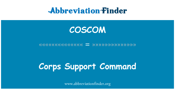 COSCOM: Korpuss atbalsta komandu