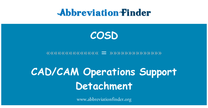 COSD: CAO/KAMERA operasyon sipò detachman