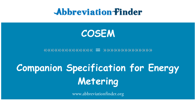 COSEM: Spécification konpayon pou enèji Mesure